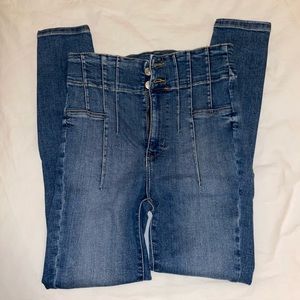 Free People - we the free - skinny hi rise jeans no pockets size 27 regular